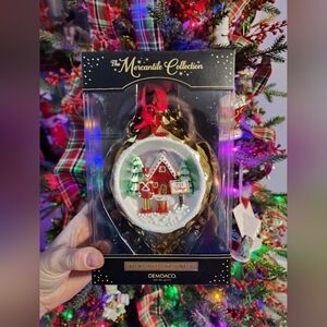 Demdaco Mercantile Collection Ornament with Red and Gold Details